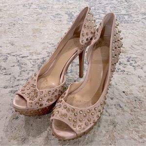 Gianni Bini Champagne Rhinestone Stilettos